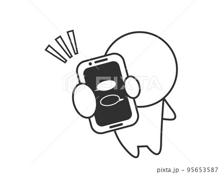 スマホ　チャット　人間 95653587