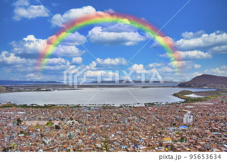 チチカカ湖の絶景 チチカカ湖の絶景 95653634