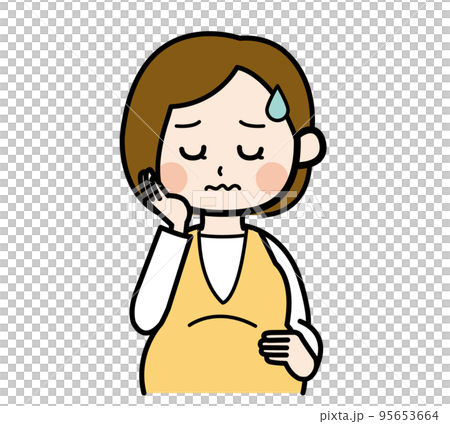 悩む妊婦さん 95653664