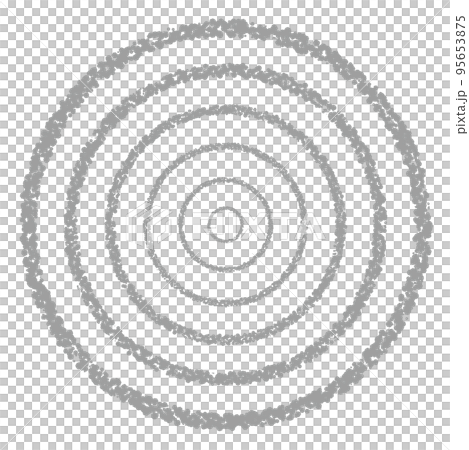 Crayon material Circle set with different line thickness 95653875