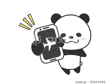 スマホ　機内モード　パンダ 95654089