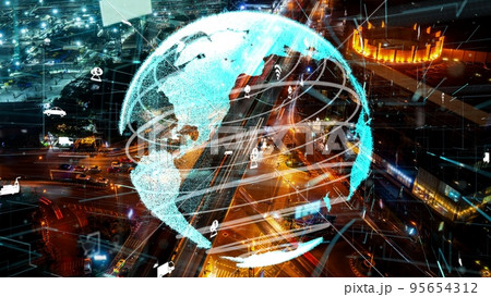 Smart transport technology alteration concept for future road traffic control 95654312