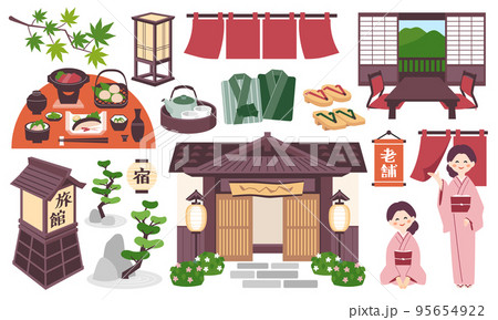 旅館のイラスト素材セット 95654922