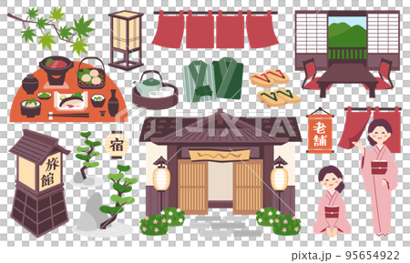 旅館のイラスト素材セット 95654922