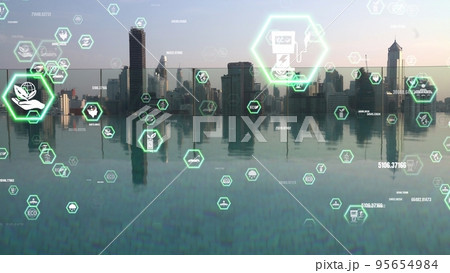 Green city technology shifting towards sustainable alteration concept Green city technology shifting towards sustainable alteration concept 95654984