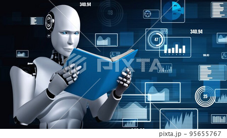 Future financial technology controll by AI robot huminoid uses machine learning Future financial technology controll by AI robot huminoid uses machine learning 95655767