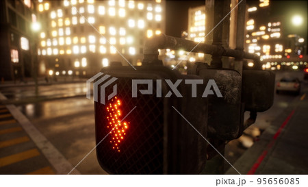 Beautiful Hyperlapse timelapse of night Miami city traffic 95656085