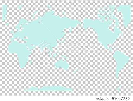 パステルカラー  パステルグリーン 緑のおしゃれでシンプルな世界地図のイラスト パステルカラー  パステルグリーン 緑のおしゃれでシンプルな世界地図のイラスト 95657220