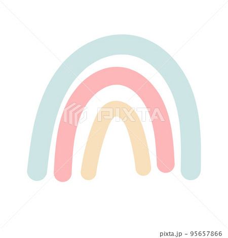 Boho Pastel Rainbow. Print For Playroom And Kids, Baby Bedrooms. 95657866