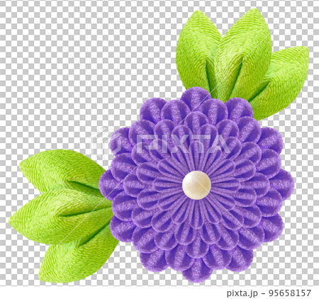 Tsumami-zaiku 製作的花卉裝飾圖形 Tsumami-zaiku 製作的花卉裝飾圖形 95658157