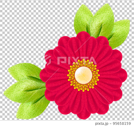 Decorative graphic of flowers made with Tsumami-zaiku Decorative graphic of flowers made with Tsumami-zaiku 95658159
