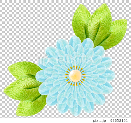 Decorative graphic of flowers made with Tsumami-zaiku Decorative graphic of flowers made with Tsumami-zaiku 95658161