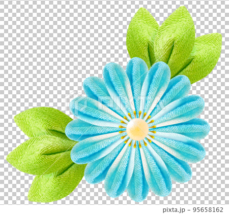 Decorative graphic of flowers made with Tsumami-zaiku Decorative graphic of flowers made with Tsumami-zaiku 95658162