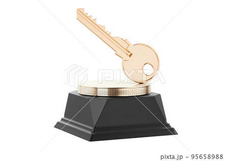 Key golden award concept. 3D rendering 95658988