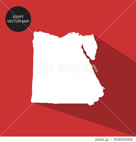 Icon Egypt White Map Vector  95660008