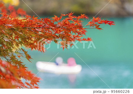 秋の五色沼自然探勝路　毘沙門沼　福島県北塩原村 95660226