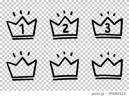 手繪可愛皇冠圖標集 手繪可愛皇冠圖標集 95660528