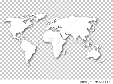 世界地圖插圖:黑色漸變陰影 世界地圖插圖:黑色漸變陰影 95661117