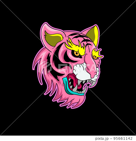 Tiger Beast Head with Stay Wild object collection with leopard,tiger. illustration for icon,logo,sticker,printable Tiger Beast Head with Stay Wild object collection with leopard,tiger. illustration for icon,logo,sticker,printable 95661142