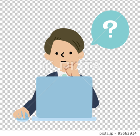 Businessman 01 who has something I do not understand on a personal computer 95662914
