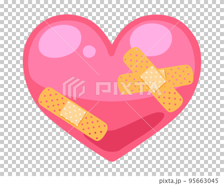Heart with adhesive plaster Heart with adhesive plaster 95663045