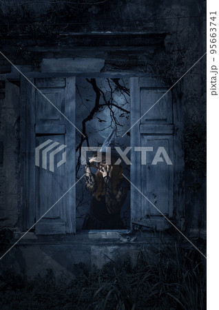 Halloween mystery concept 95663741