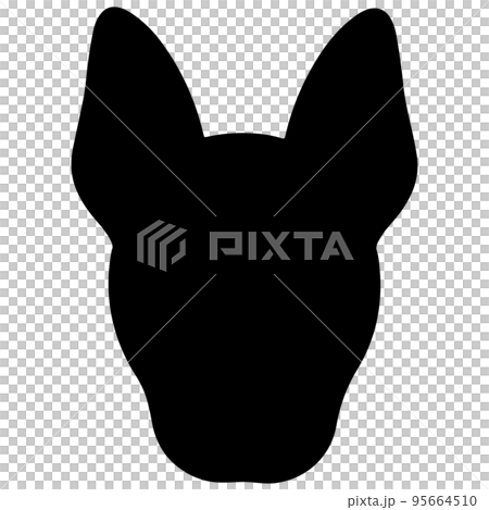 簡單可愛的鬥牛梗前臉剪影 95664510