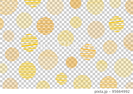 オレンジ色の水玉模様のイラスト 95664992