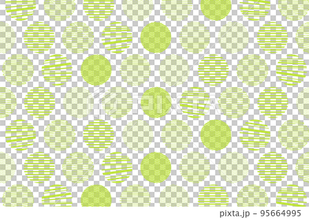 緑の水玉模様イラスト 95664995