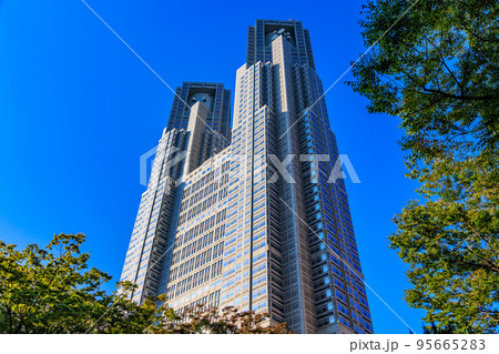 東京　西新宿の都市風景　東京都庁第一本庁舎 95665283