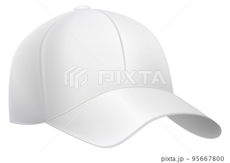 Realistic baseball cap. White blank brand mockup 95667800