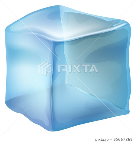 Blue cold cube. Party driink ice block 95667869