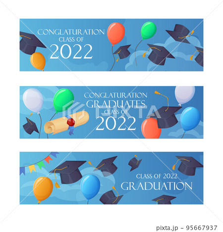 Graduation party invitation 2022 funny banners... - Stock Illustration  [95667937] - PIXTA