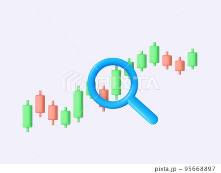 Growth stock diagram financial graph or business investment market trade 95668897
