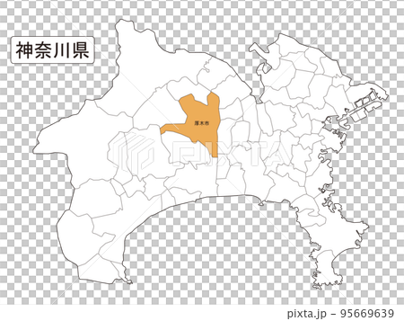 厚木市のイラスト素材 [95669639] PIXTA