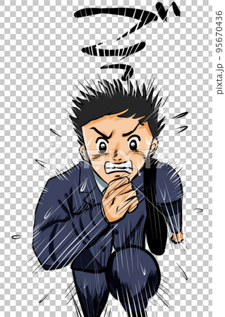 情熱的に走る男性会社員2 情熱的に走る男性会社員2 95670436