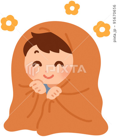 毛布をかぶる男の子のイラスト素材 [95670656] - PIXTA
