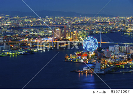 大阪府咲洲庁舎展望台からの眺め　天保山方面 95671007