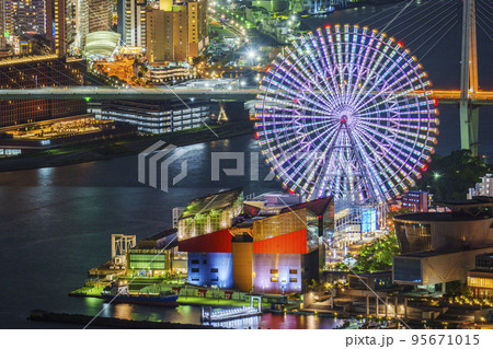 大阪府咲洲庁舎展望台からの眺め　天保山方面 95671015