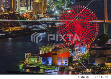 大阪府咲洲庁舎展望台からの眺め　天保山方面 95671020