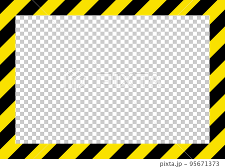 Simple frame with yellow and black diagonal stripes (A size) Simple frame with yellow and black diagonal stripes (A size) 95671373