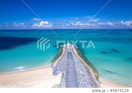 沖縄・空撮写真・絶景】ドローンで上空からオクマビーチ、辺土名海岸