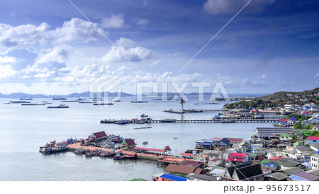 A seaside village on an island in Thailand A seaside village on an island in Thailand 95673517