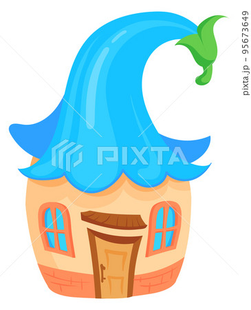 Bluebell roof house. Cute flower fairy home 95673649