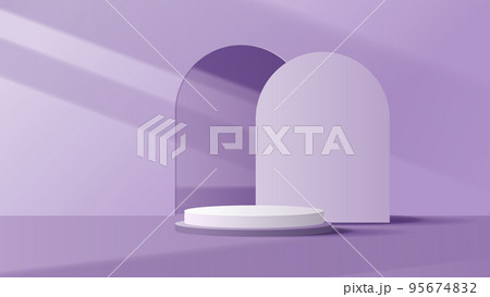 Purple background product showing pedestal scene with geometric platform. display stand stage showcase on the podium your product from customer in room. vector design. Purple background product showing pedestal scene with geometric platform. display stand stage showcase on the podium your product from customer in room. vector design. 95674832