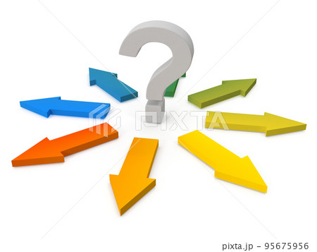 Question Mark and Colorful Arrows Question Mark and Colorful Arrows 95675956