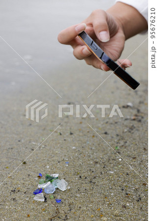 長崎ガラスの砂浜 シーグラスビーチ 大村湾 森園公園 長崎ガラスの砂浜 シーグラスビーチ 大村湾 森園公園 95676210