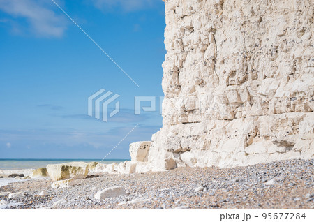 Views at Hope Gap beach near Cuckmere Haven located between Seaford and Eastbourne in East Sussex, British south coast 95677284