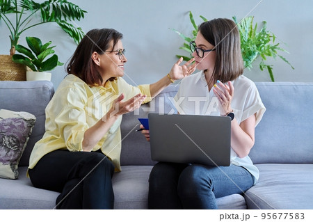 Mature woman at therapy meeting, at psychologist office Mature woman at therapy meeting, at psychologist office 95677583
