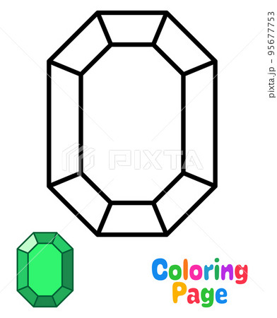Coloring page with Gemstone for kids Coloring page with Gemstone for kids 95677753